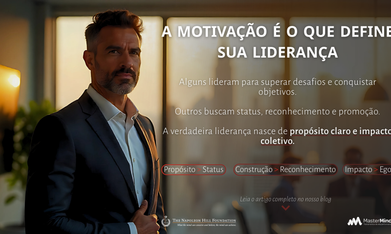 Qual é a sua motivação para liderar? 